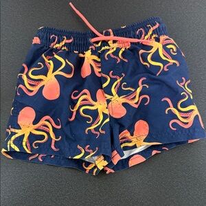 Carter's Navy and Orange Octopus Swim Trunks